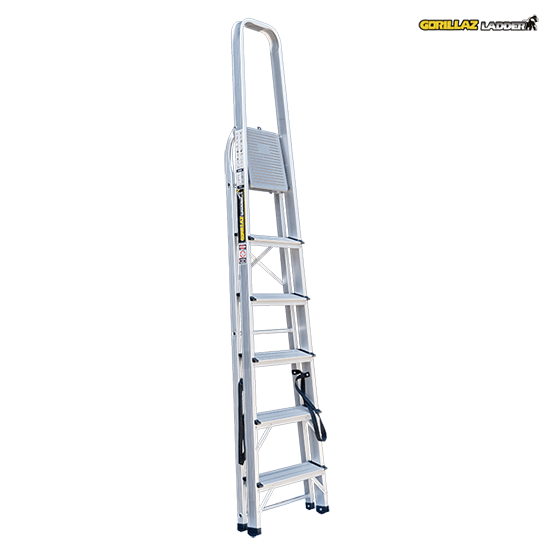 ESCALERA ALUMINIO BANQUETA 1.28m GAB6-IA GORILLAZ 150KG - imagen 4