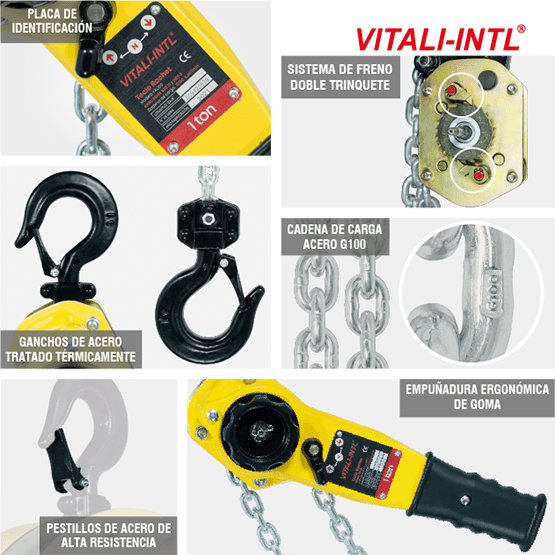 TECLE MANUAL 0.25T 3MTSCARGA 4X12MM(1) - 3MTSMANDO 3X15X10MM(2) - imagen 7