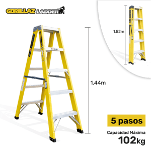 ESCALERA FIBRA TIJERA DOBLE 1.53m GFTD5-II GORILLAZ 102KG