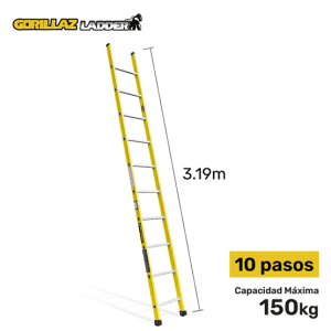 ESCALERA FIBRA APOYO 3.05m GFA10-IA GORILLAZ 150KG