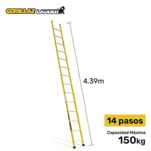 ESCALERA FIBRA APOYO 4.27m GFA14-IA GORILLAZ 150KG