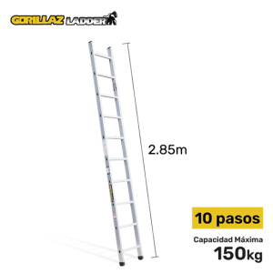 ESCALERA ALUMINIO DE APOYO 2.85m GAA10-IA GORILLAZ 150KG